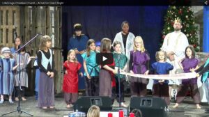 Children's Christmas play performance at church event