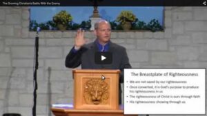 Man giving sermon on righteousness in church