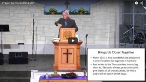 Church sermon presentation on prayer and community