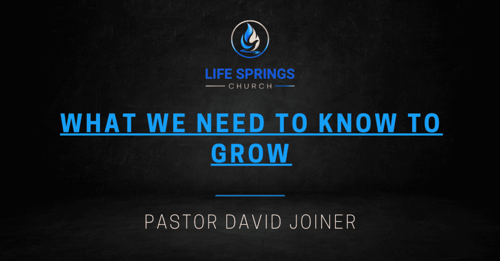 "Church growth message by Pastor David Joiner"