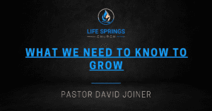 "Church growth message by Pastor David Joiner"
