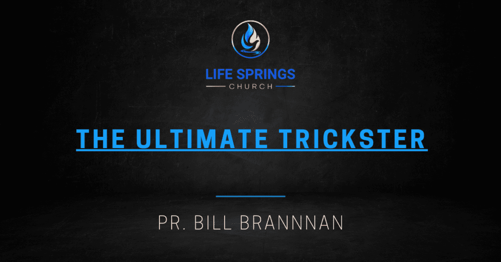 Church event titled The Ultimate Trickster banner