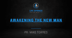 Awakening The New Man church event banner