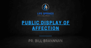 Life Springs Church Sermon Public Display Affection
