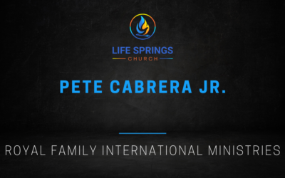 Pete Cabrera Jr. With Royal Family International Ministries