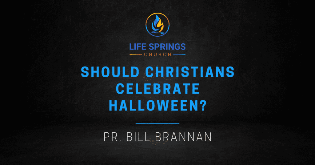 Church event discussing Christians and Halloween celebration