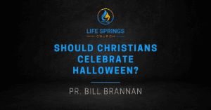 Church event discussing Christians and Halloween celebration